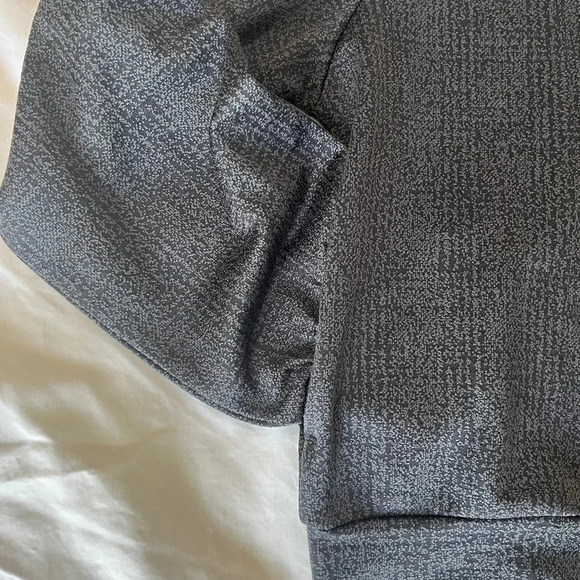 Mondetta Black Gray Speckle Quarter Zip Crop w/ Pocket Sweater | Size Medium - Picture 2 of 7